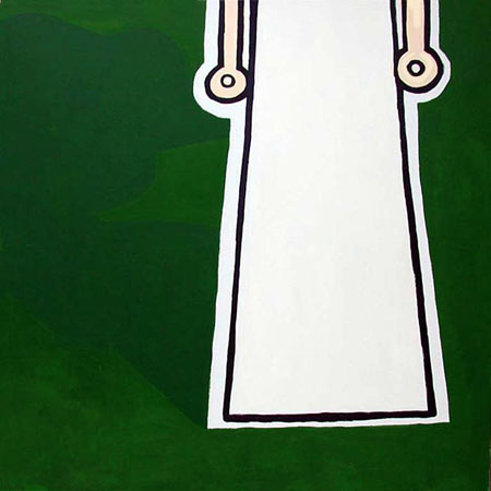 acrylic and oil on canvas