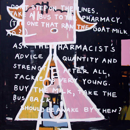 acrylic and oil on canvas