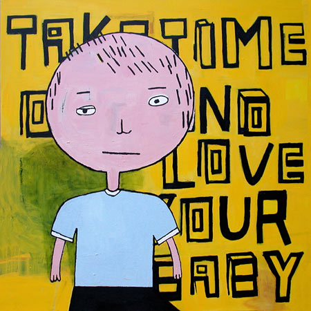 acrylic and oil on canvas
