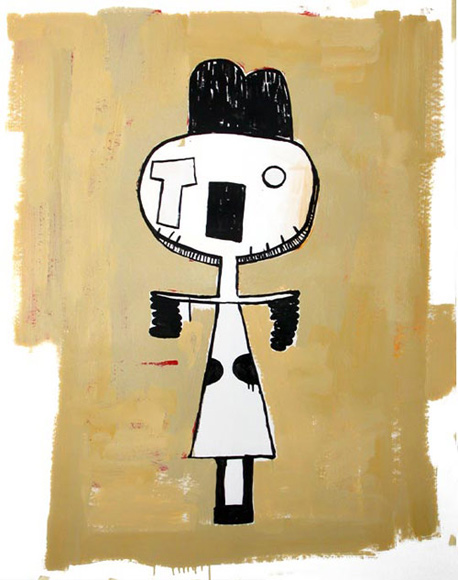 oil and enamel on paper