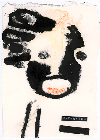oil and plastic on paper