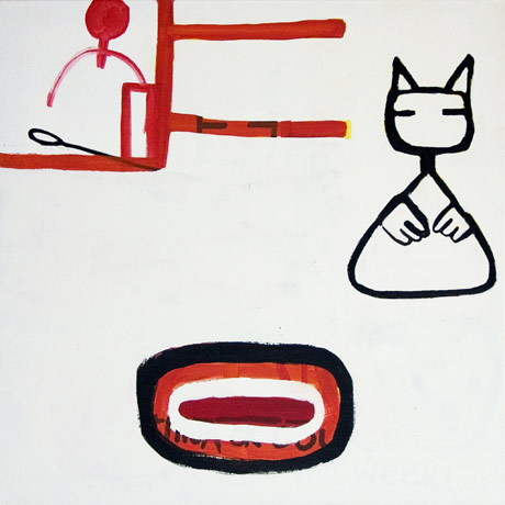 acrylic, oil and enamel on canvas