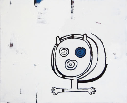 acrylic and enamel on canvas